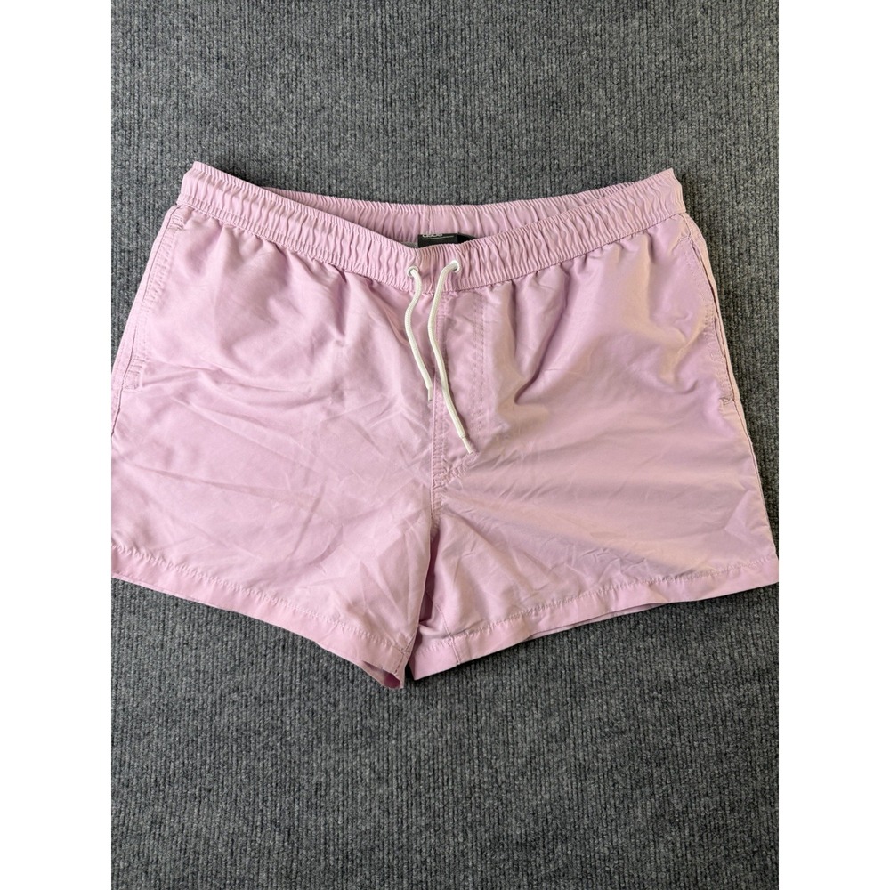ASOS Pink Swim Trunks Men's Size L Mesh Lined Drawstring Board Shorts